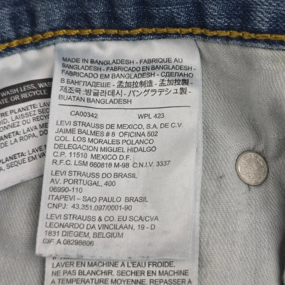 Levis 569 Loose Straight Jeans Mens 39x33‎ Light Wash Blue Denim 00569-0094